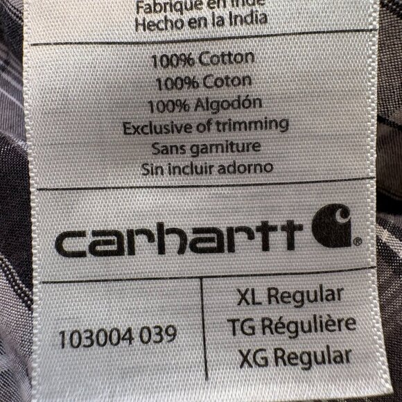 Carhartt Rugged Flex Plaid Work Shirt Relaxed Fit Men's XL - Picture 5 of 7